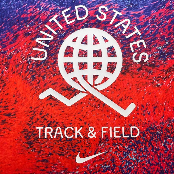 Nike Other - Nike Mens United States Track & Field Dri-FIT T-Shirt Red Blue FJ3411-635 Large